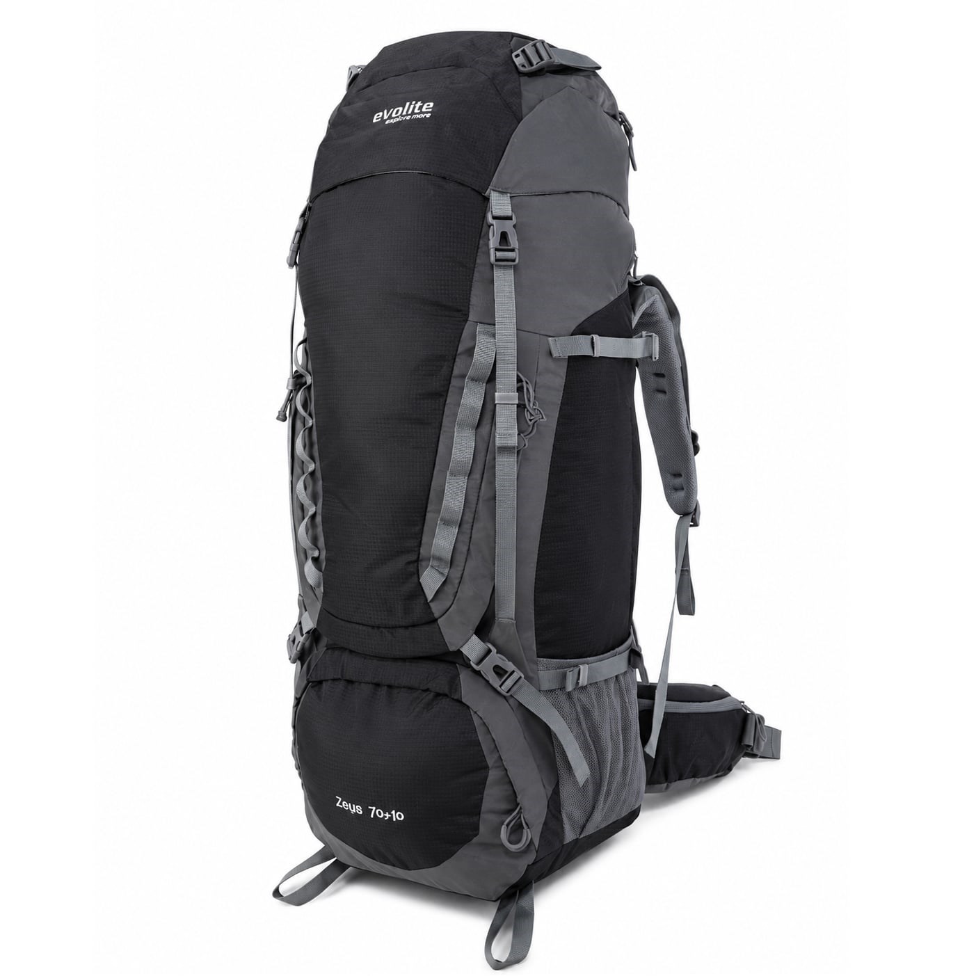 Evolite Zeus 70+10L Sırt Çantası - Siyah