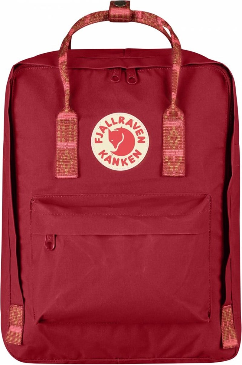 Fjallraven Kanken Classic Deep Red-Folk Pattern
