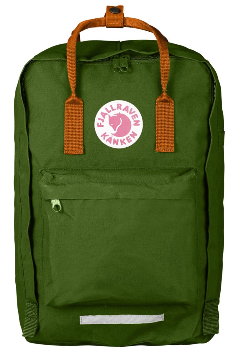 Fjallraven Kanken Laptop17″ Leaf Green-Burnt Orange