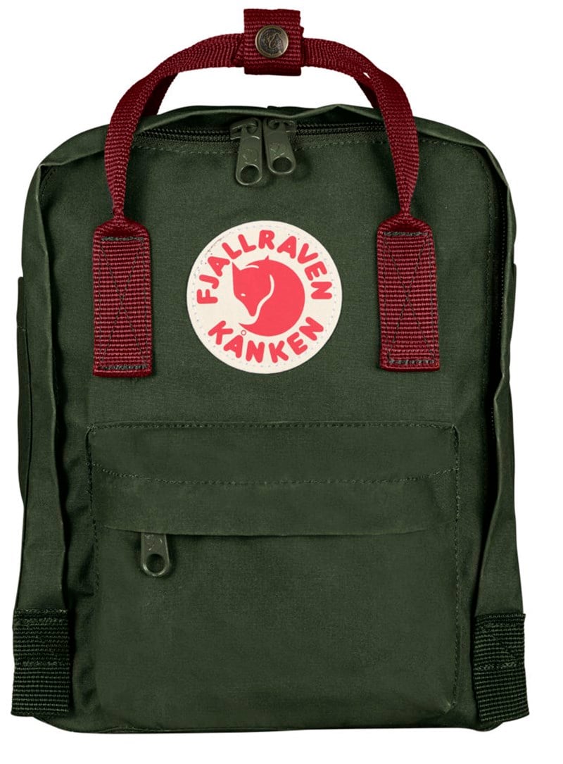 Fjallraven Kanken Mini Forest Green-Ox Red