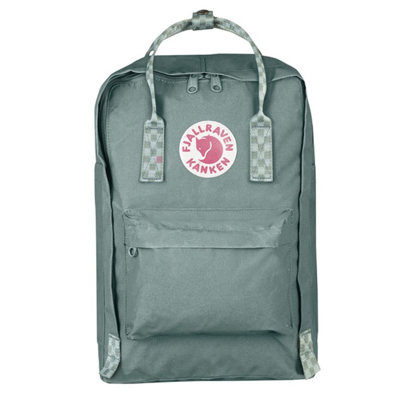 Fjällräven Kånken Laptop15″ Frost Green-Chess Pattern