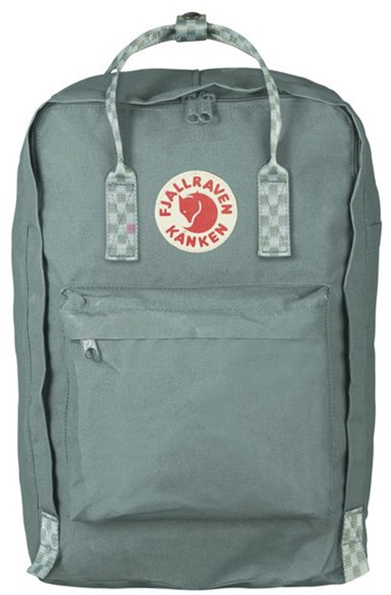 Fjällräven Kånken Laptop17″ Frost Green-Chess Pattern