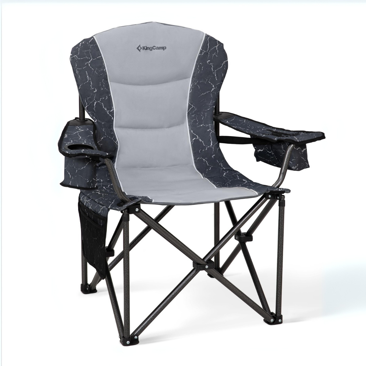 KingCamp Juniper Bel Destekli Ultra Konforlu XL Kamp Sandalyesi L.Grey