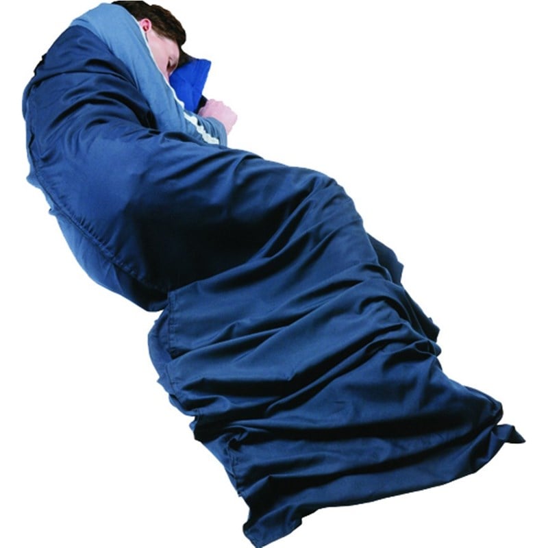 Trekmates Poly/Cot Mummy Sleeping Bag Liner Navy STCH37H-N-NA