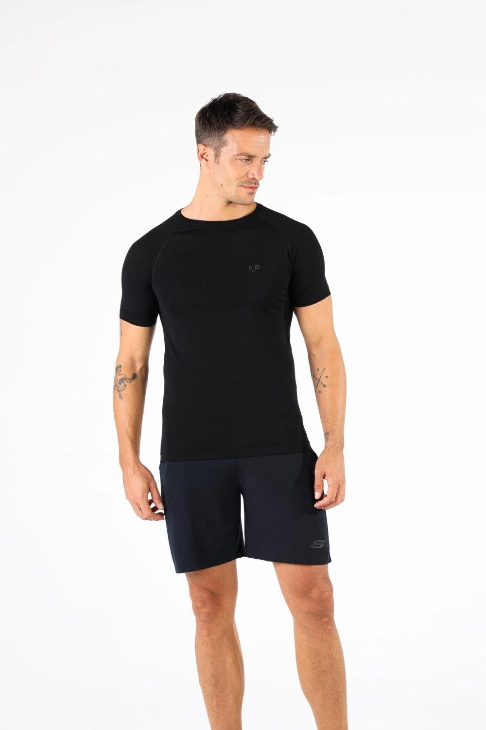 Woolona Juno Seamless Siyah Tshirt