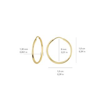 14 Ayar 1 cm Şarnel Halka Küpe