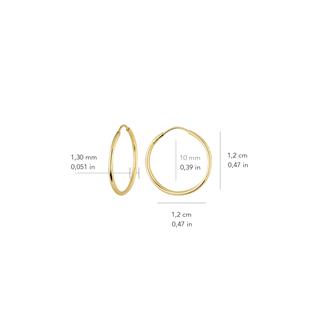 14 Ayar 1.2 cm Şarnel Halka Küpe