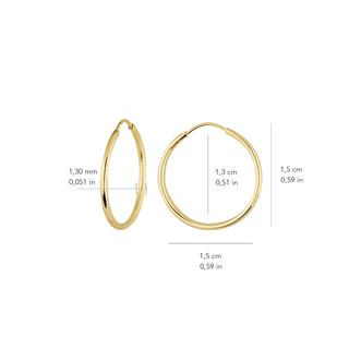 14 Ayar 1.5 cm Şarnel Halka Küpe