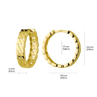 14 Ayar Altın Örgü Halka Küpe