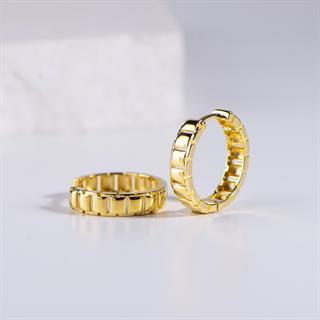 14 Ayar Altın Halka Küpe