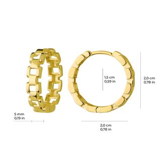 14 Ayar Altın Halka Küpe