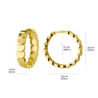 14 Ayar Altın Pul Halka Küpe