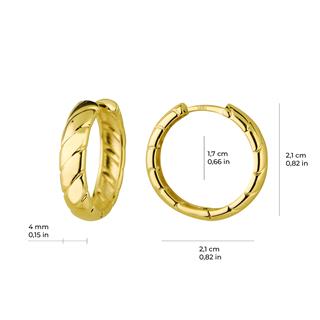 14 Ayar Altın Halka Küpe