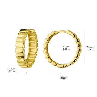 14 Ayar Altın Halka Küpe