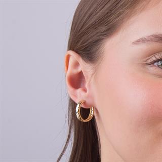 14 Ayar Altın Halka Küpe