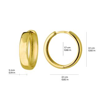 14 Ayar Altın Halka Küpe