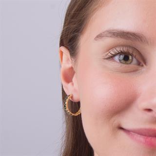 14 Ayar Altın Halka Küpe