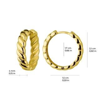 14 Ayar Altın Burgu Halka Küpe