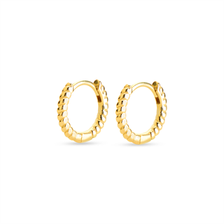 14 Ayar Altın Minik Modern Burgulu Halka Küpe