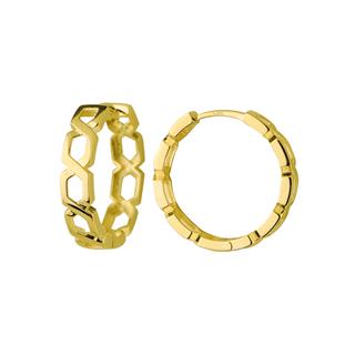 14 Ayar Altın Örgü Halka Küpe