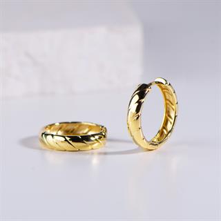 14 Ayar Altın Halka Küpe