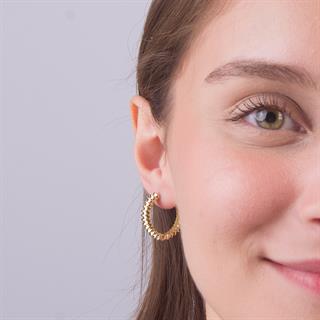 14 Ayar Altın Halka Küpe