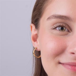 14 Ayar Altın Halka Küpe