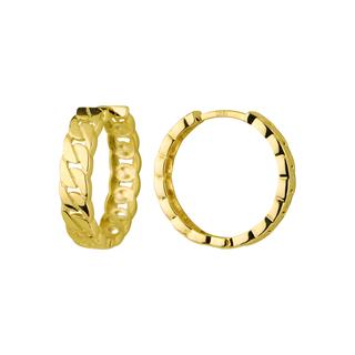 14 Ayar Altın Örgü Halka Küpe