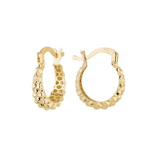 14 Ayar İtalyan Tırtıklı Halka Küpe