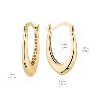 14 Ayar İtalyan Damla Halka Küpe