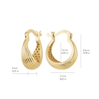 14 Ayar İtalyan Deniz Kabuğu Halka Küpe