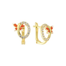 14 Ayar Taşlı Yusufçuk Altın Çocuk Küpe