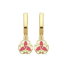 14 Ayar Altın Geometri Çocuk Küpe