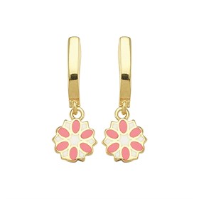 14 Ayar Sallantılı Çiçek Altın Çocuk Küpe