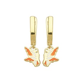 14 Ayar Sallantılı Kelebek Altın Çocuk Küpe