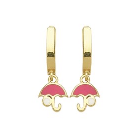 14 Ayar Sallantılı Şemsiye Altın Çocuk Küpe