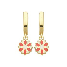 14 Ayar Sallantılı Çiçek Altın Çocuk Küpe