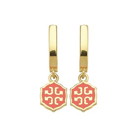 14 Ayar Sallantılı Geometrik Altın Çocuk Küpe