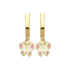 14 Ayar Sallantılı Kelebek Altın Çocuk Küpe