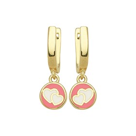 14 Ayar Sallantılı Kalp Altın Çocuk Küpe