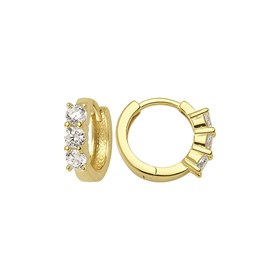 14 Ayar Tria Halka Altın Küpe