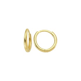 14 Ayar Sade Halka Altın Küpe