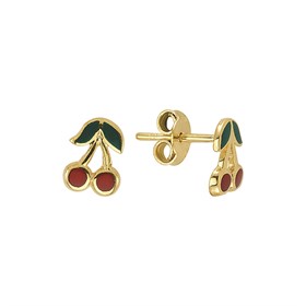 14 Ayar Altın Kiraz Çocuk Küpe