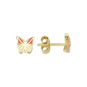 14 Ayar Altın Kelebek Çocuk Küpe