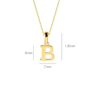 14 Ayar Altın B Harfi Kolye