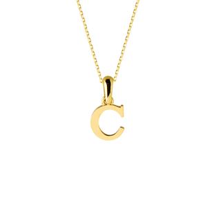14 Ayar Altın C Harfi Kolye