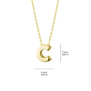 14 Ayar Altın C Harfi Kolye