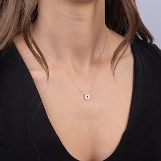 14 Ayar Altın D Harfi Kolye