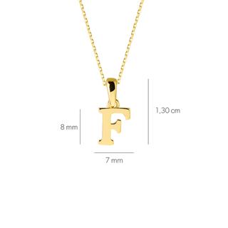 14 Ayar Altın F Harfi Kolye