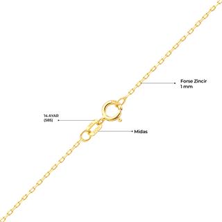 14 Ayar Altın I Harfi Kolye